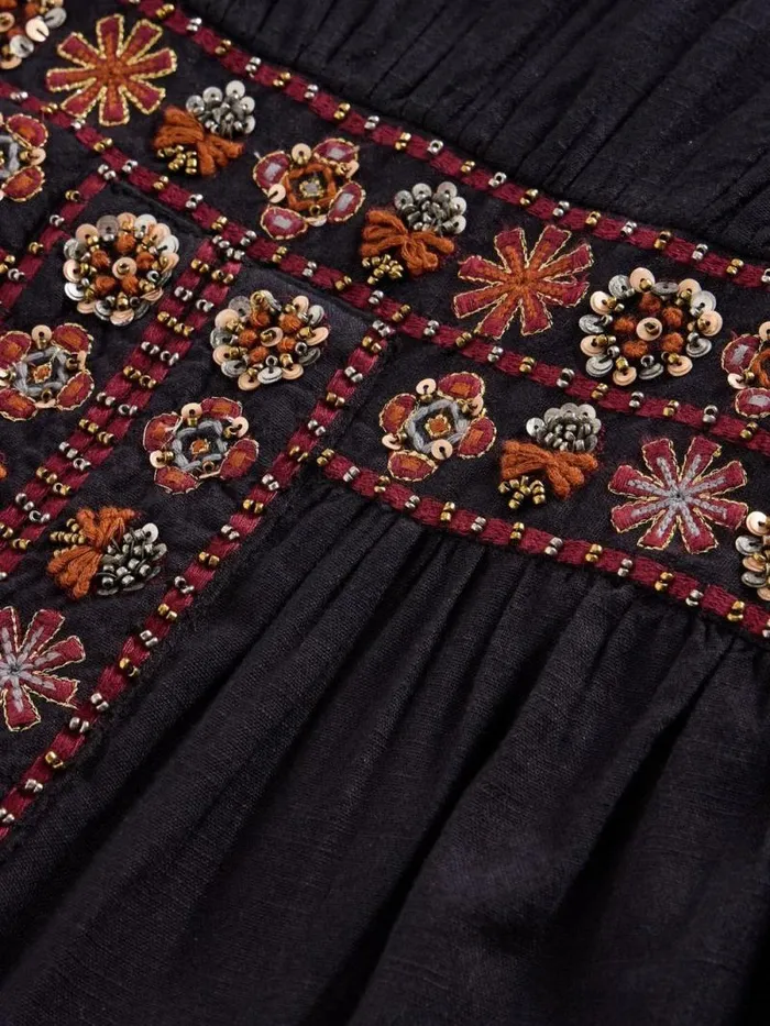 Women Finn Embellished Dress Black Multi White Stuff Dresses Women Finn Embellished Dress Black Multi White Stuff Dresses