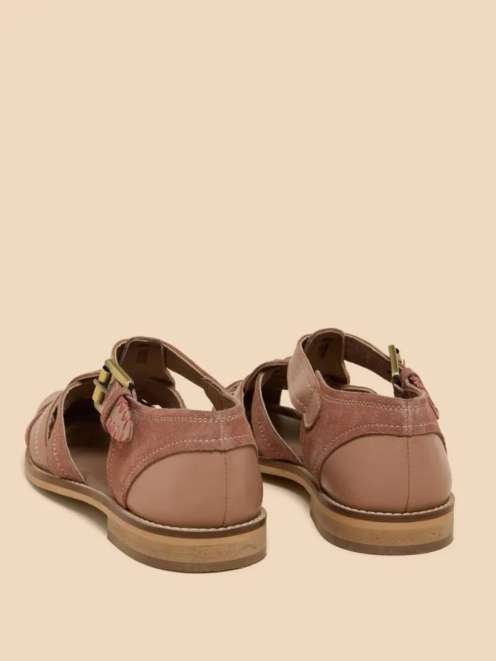 Women Floral Leather Fisherman Shoe Light Pink White Stuff Sandals Women Floral Leather Fisherman Shoe Light Pink White Stuff Sandals