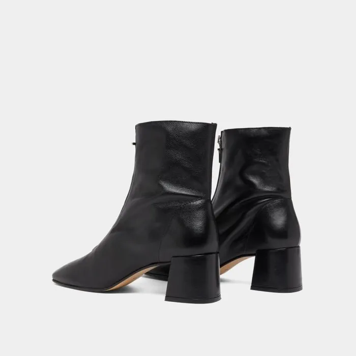 Women Front Zip Ankle Boots Black JONAK Ankle Boots Lowboots