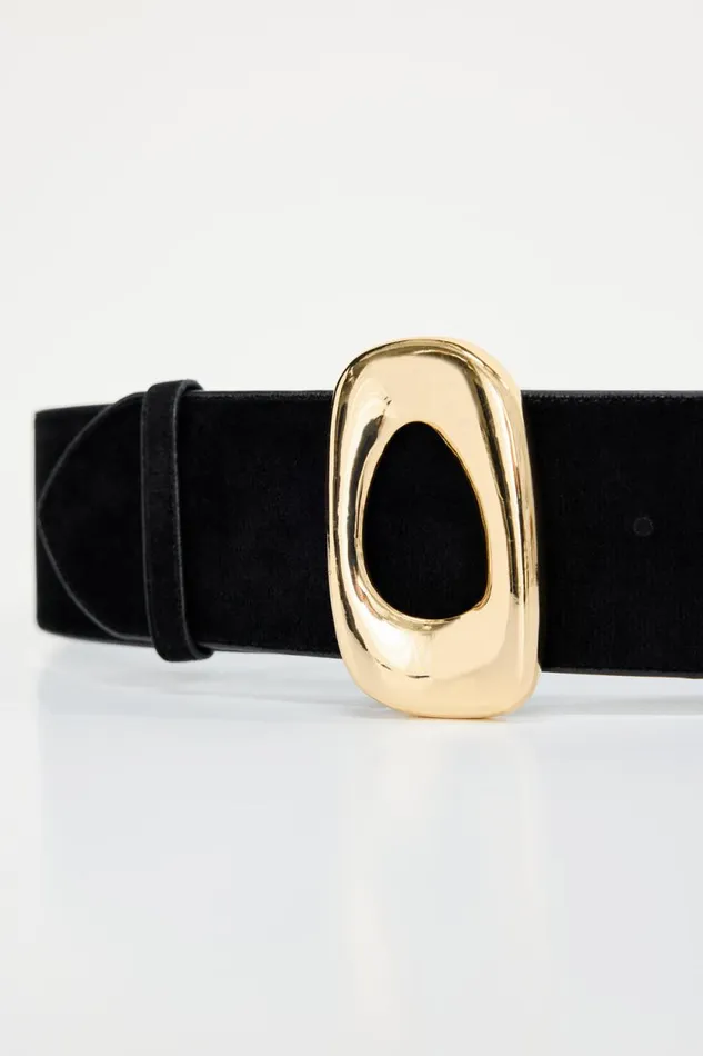 Women GOOD AMERICAN Belts WIDE OVAL BUCKLEBELT Black001 Women GOOD AMERICAN Belts WIDE OVAL BUCKLEBELT Black001