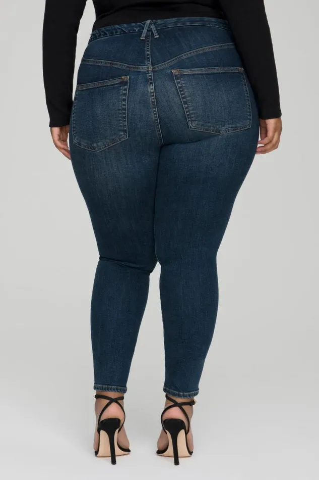 Women GOOD AMERICAN Jeans GOOD LEGS SKINNYJEANS Blue609