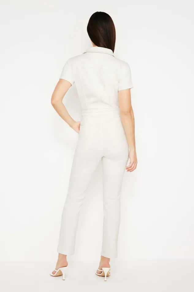 Women GOOD AMERICAN Jumpsuits FIT FOR SUCCESS LIGHT COMPRESSIONJUMPSUIT Cloud White001