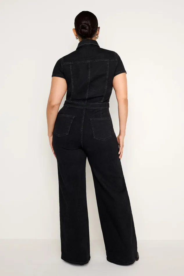 Women GOOD AMERICAN Jumpsuits FIT FOR SUCCESS SKATEJUMPSUIT Black367