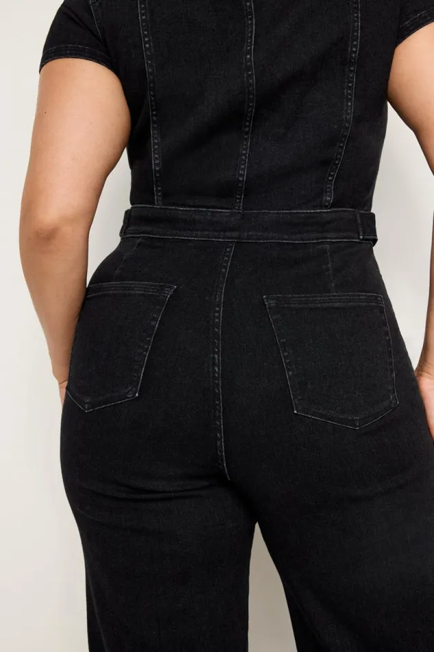 Women GOOD AMERICAN Jumpsuits FIT FOR SUCCESS SKATEJUMPSUIT Black367