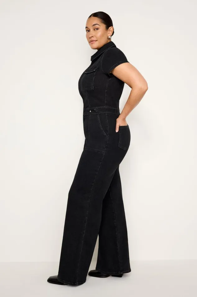 Women GOOD AMERICAN Jumpsuits FIT FOR SUCCESS SKATEJUMPSUIT Black367