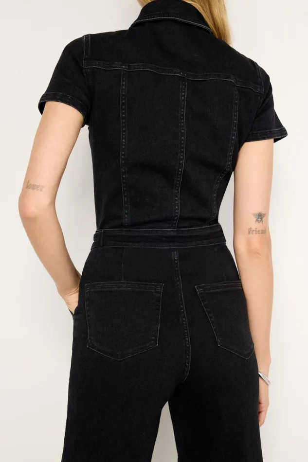 Women GOOD AMERICAN Jumpsuits FIT FOR SUCCESS SKATEJUMPSUIT Black367