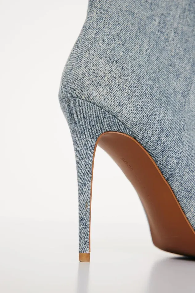 Women GOOD AMERICAN Shoes SLOUCHY ANKLEBOOT Indigo002