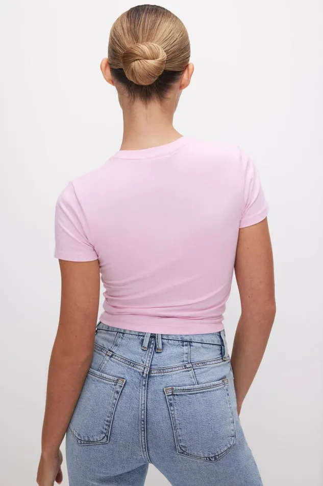 Women GOOD AMERICAN Tops SUPER STRETCH BABYTEE Rose Quartz