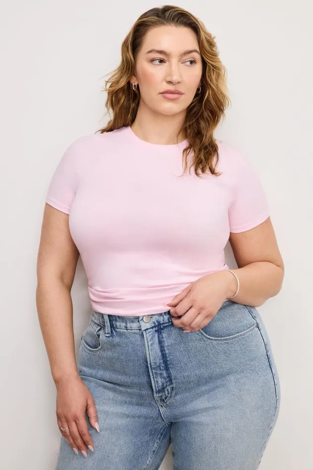 Women GOOD AMERICAN Tops SUPER STRETCH BABYTEE Rose Quartz