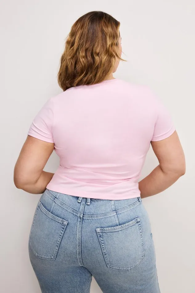 Women GOOD AMERICAN Tops SUPER STRETCH BABYTEE Rose Quartz