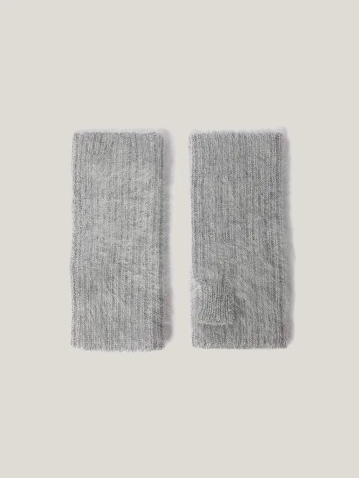 Women Halo Cashmere Mittens Grey Jigsaw Hats and Gloves