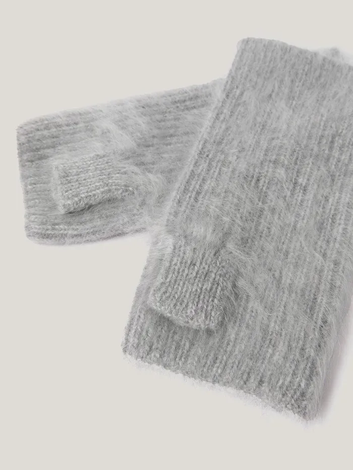 Women Halo Cashmere Mittens Grey Jigsaw Hats and Gloves