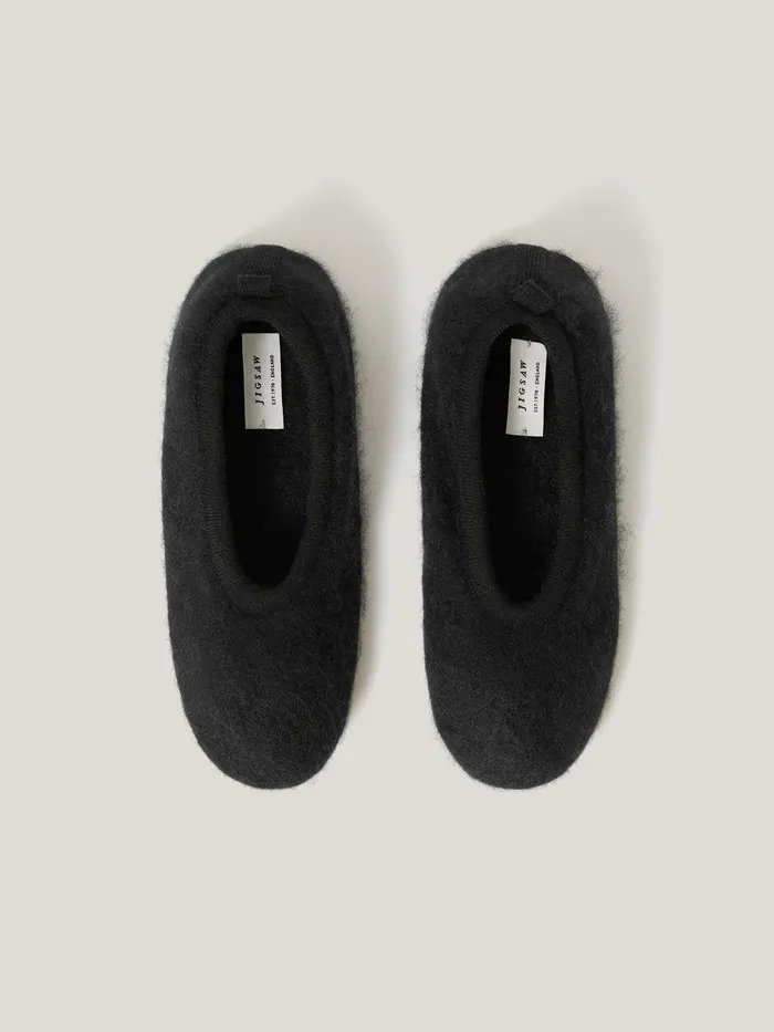 Women Halo Cashmere Slipper Black Jigsaw Knitwear and Cashmere