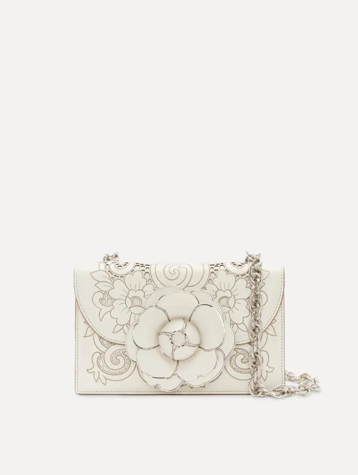 Women Handbags Oscar De La Renta Laser Cut TRO Bag Ivory