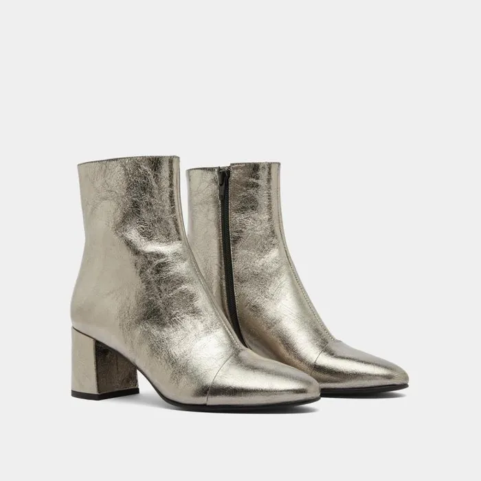 Women Heeled Ankle Boots Dark Silver JONAK Ankle Boots Lowboots