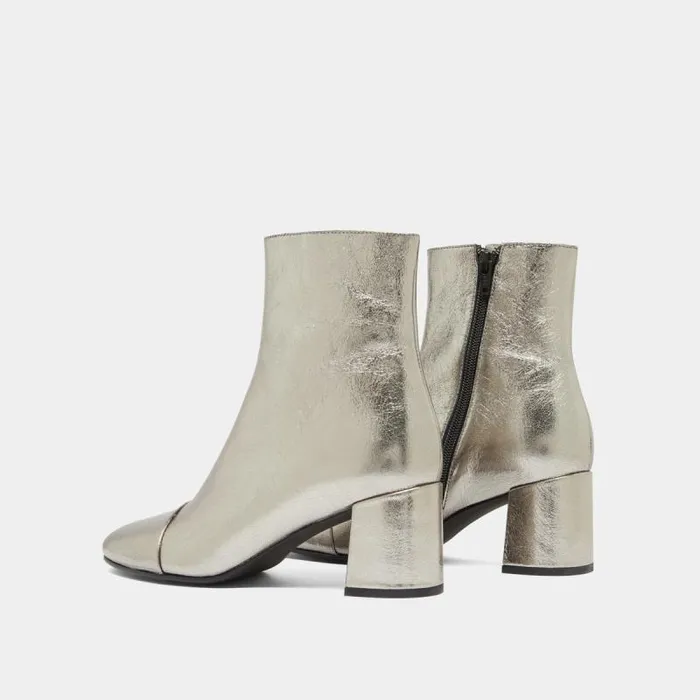 Women Heeled Ankle Boots Dark Silver JONAK Ankle Boots Lowboots