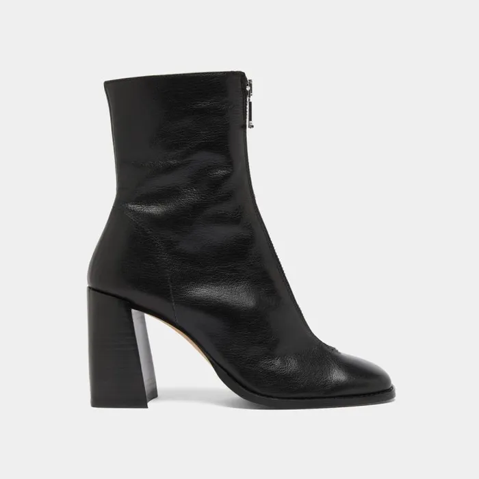 Women Heeled Ankle Boots With Zip Black JONAK Ankle Boots Lowboots