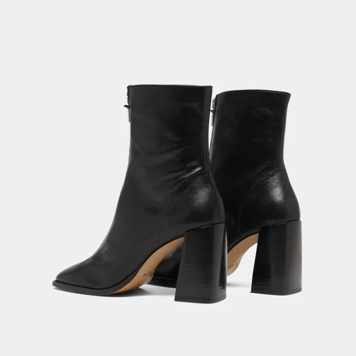 Women Heeled Ankle Boots With Zip Black JONAK Ankle Boots Lowboots