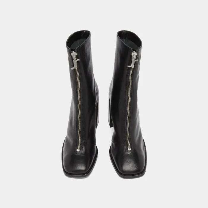 Women Heeled Ankle Boots With Zip Black JONAK Ankle Boots Lowboots