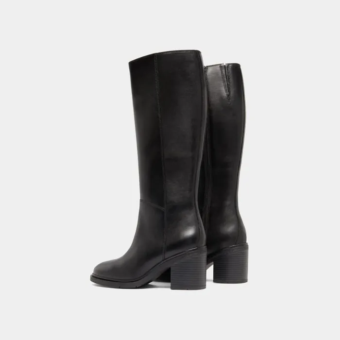 Women Heeled Boots With Rounded Toes Black JONAK Boots Thighhigh Boots