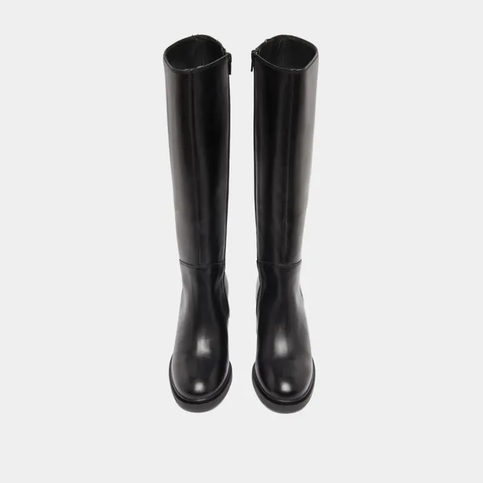 Women Heeled Boots With Rounded Toes Black JONAK Boots Thighhigh Boots