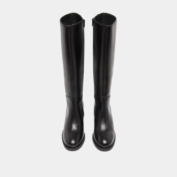 Women Heeled Boots With Rounded Toes Black JONAK Boots Thighhigh Boots