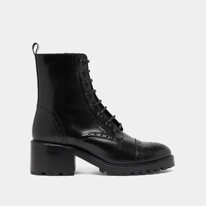 Women Heeled Lowboots With Laces Black JONAK Ankle Boots Lowboots