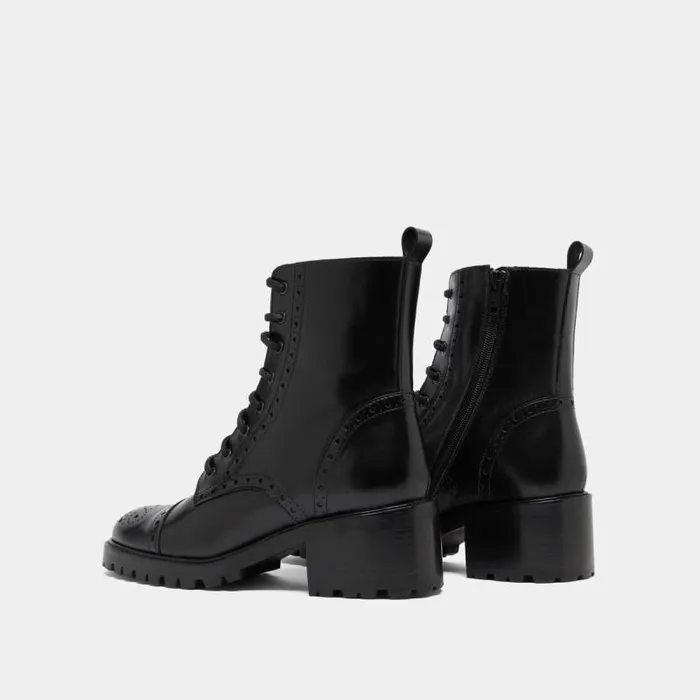 Women Heeled Lowboots With Laces Black JONAK Ankle Boots Lowboots