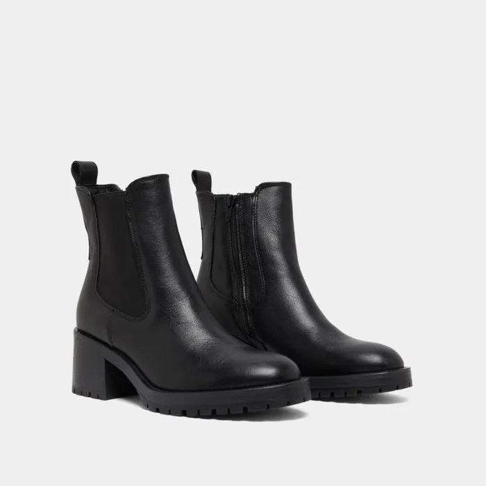 Women High Boots With Notched Soles Black JONAK Ankle Boots Lowboots