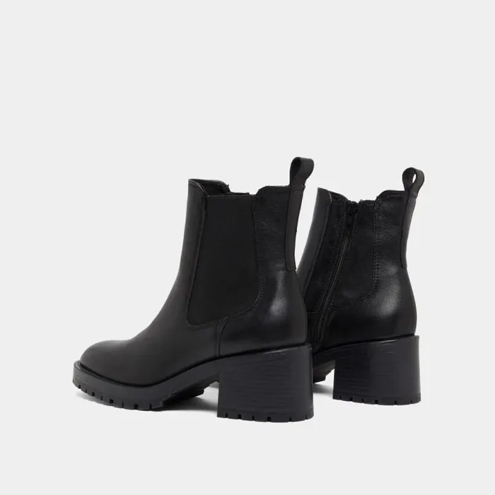 Women High Boots With Notched Soles Black JONAK Ankle Boots Lowboots