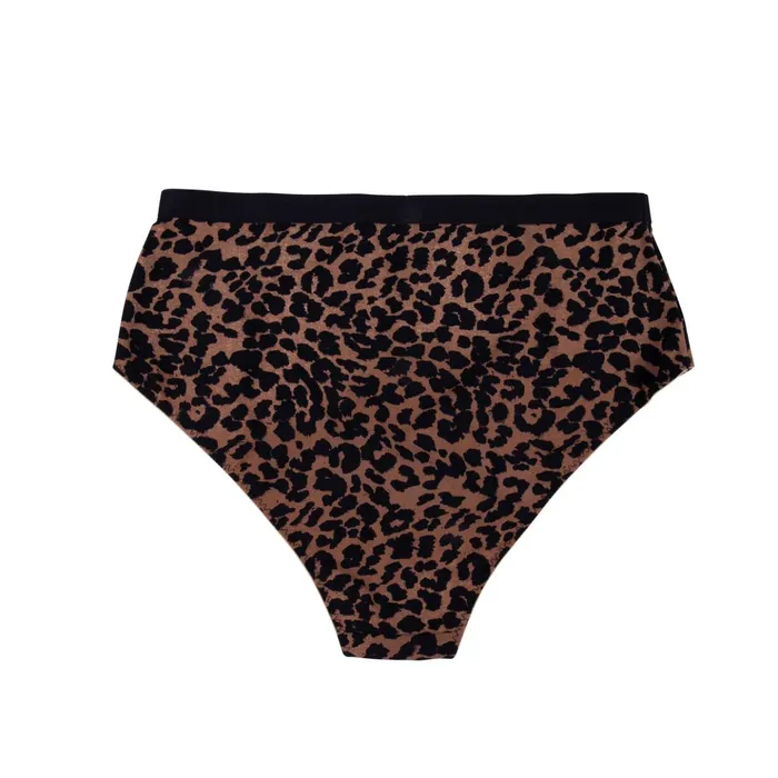 Women High Waisted Love Stories Moonflower Briefs Leopard