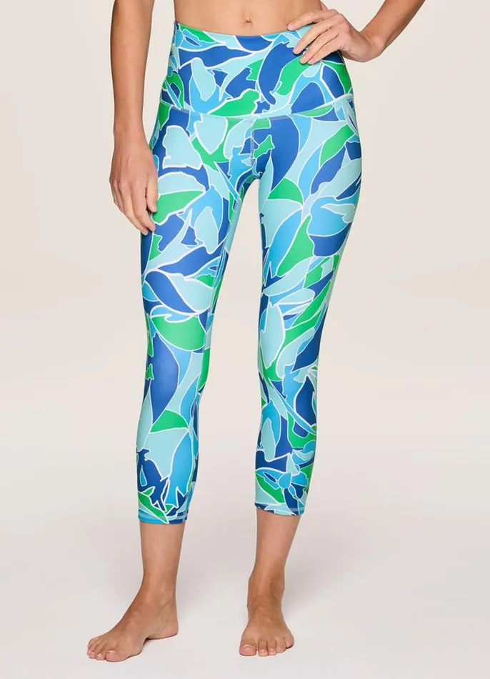 Women In Paradise Super Soft Capri Light Blue RBX Active Capris