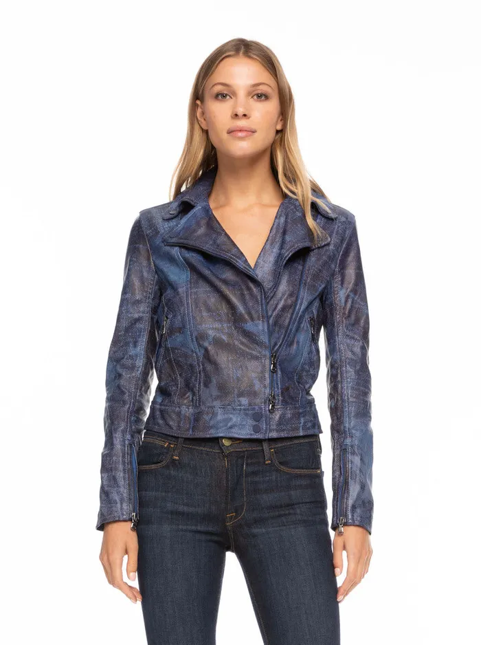 Women Jackets Robert Graham PEYTON LEATHER JACKET Blue