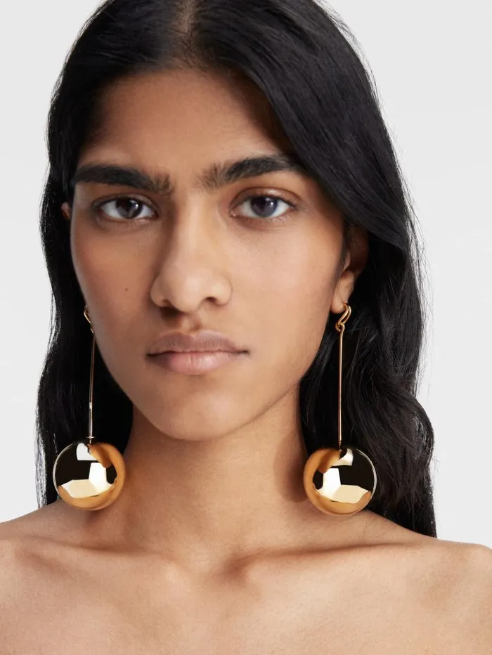 Women Jewellery JACQUEMUS The Nodo Large Earrings Gold Women Jewellery JACQUEMUS The Nodo Large Earrings Gold