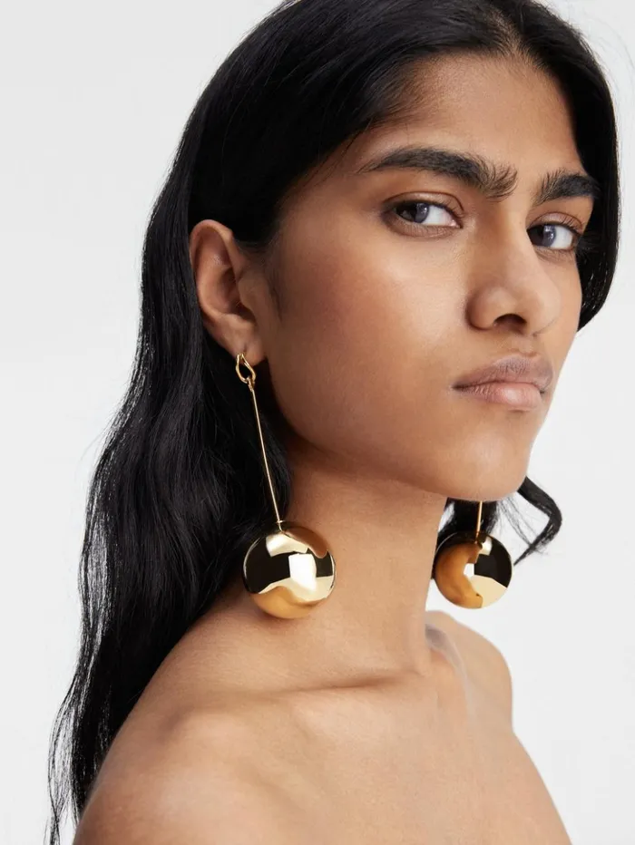 Women Jewellery JACQUEMUS The Nodo Large Earrings Gold Women Jewellery JACQUEMUS The Nodo Large Earrings Gold