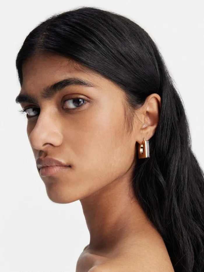 Women Jewellery JACQUEMUS The Rond Carr Earrings Gold Brown Women Jewellery JACQUEMUS The Rond Carr Earrings Gold Brown