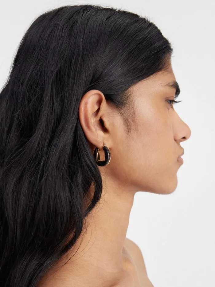 Women Jewellery JACQUEMUS The Rond Carr Earrings Gold Brown Women Jewellery JACQUEMUS The Rond Carr Earrings Gold Brown