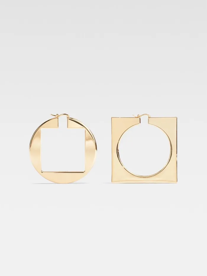 Women Jewellery JACQUEMUS The Rond Carr Hoops Earrings Light Gold