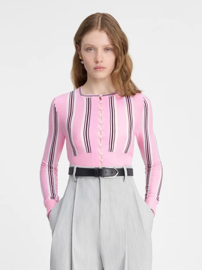 Women Knits JACQUEMUS The Spiaggia Cardigan Multipink Women Knits JACQUEMUS The Spiaggia Cardigan Multipink