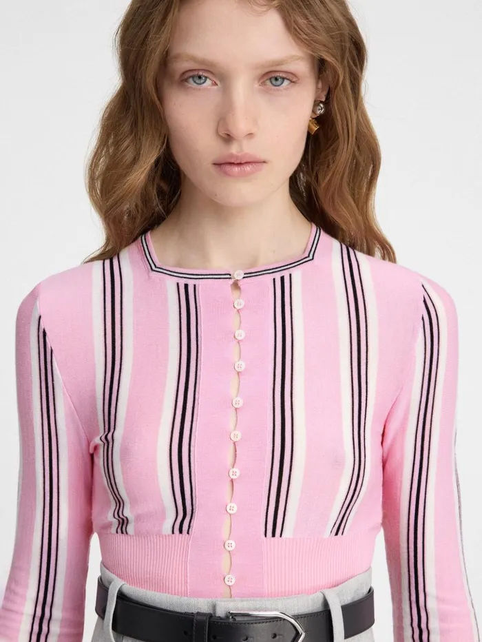 Women Knits JACQUEMUS The Spiaggia Cardigan Multipink Women Knits JACQUEMUS The Spiaggia Cardigan Multipink
