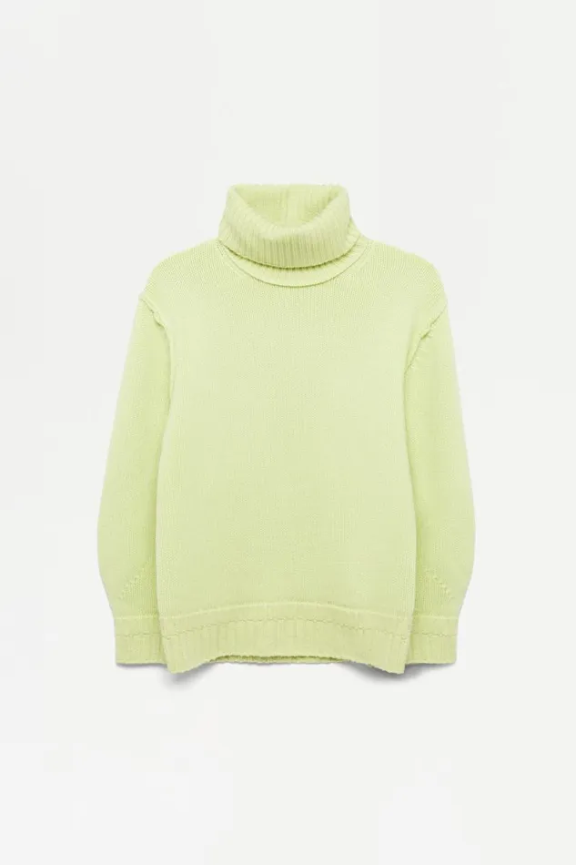 Women Knitwear Jonathan Simkhai Leylani Pullover Green Turtleneck Sweater Women Knitwear Jonathan Simkhai Leylani Pullover Green Turtleneck Sweater