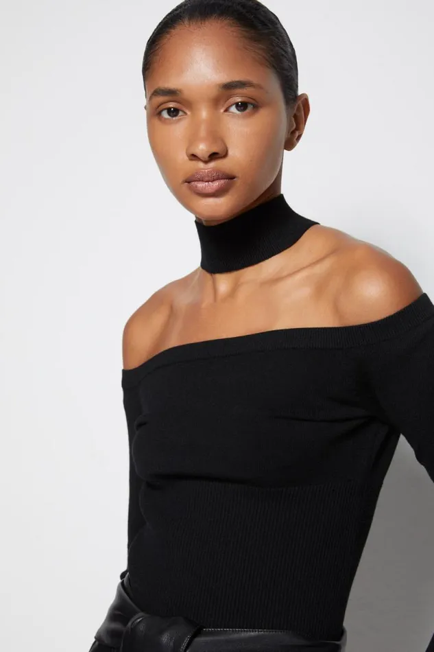 Women Knitwear Jonathan Simkhai Signature Lila Cold Shoulder Pullover