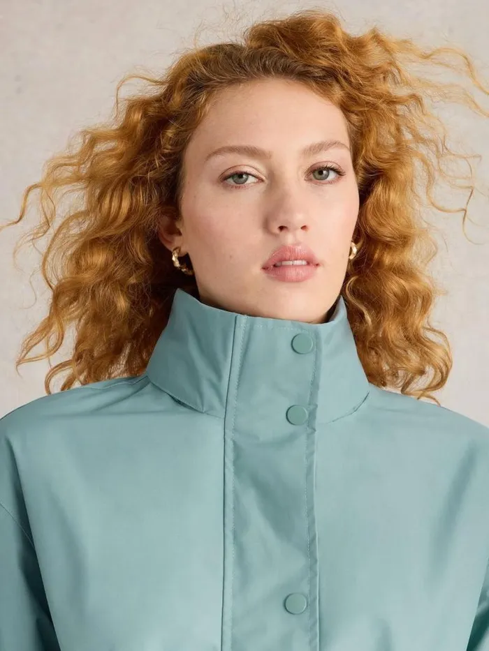 Women Lexi Waterproof Coat Dusty Blue White Stuff Coats and Jackets