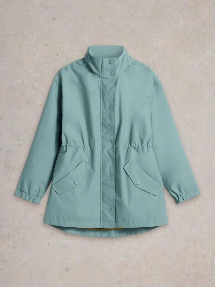 Women Lexi Waterproof Coat Dusty Blue White Stuff Coats and Jackets