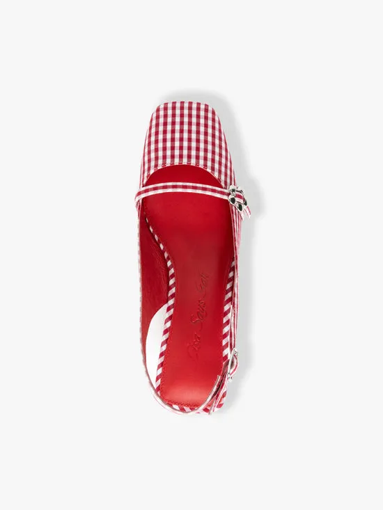 Women Lisa Says Gah Mackie Heel Pomodoro Gingham Shoes Women Lisa Says Gah Mackie Heel Pomodoro Gingham Shoes