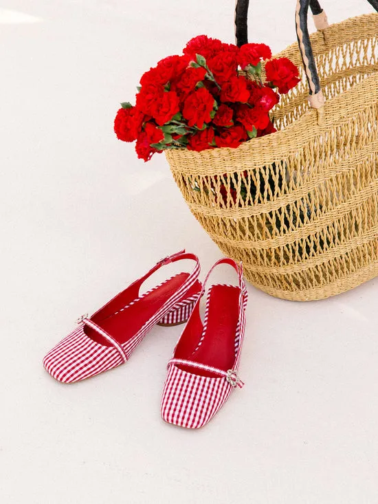 Women Lisa Says Gah Mackie Heel Pomodoro Gingham Shoes Women Lisa Says Gah Mackie Heel Pomodoro Gingham Shoes