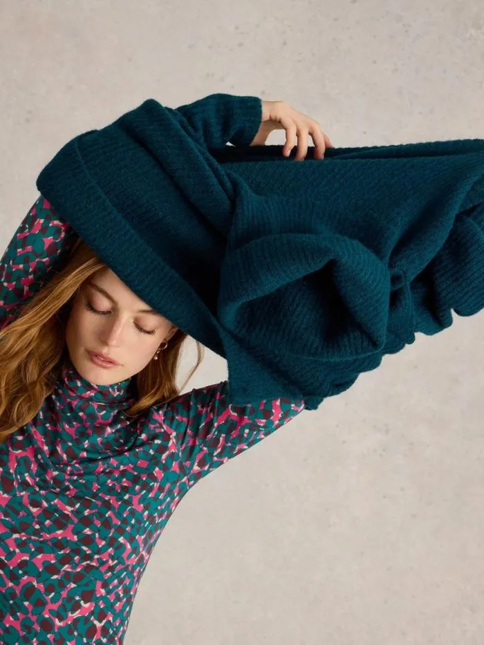 Women LOVELY JUMPER RIBBED Mid Teal White Stuff Knitwear Women LOVELY JUMPER RIBBED Mid Teal White Stuff Knitwear