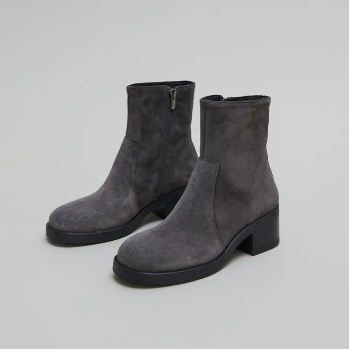 Women Lowboots With Heels Grey JONAK Ankle Boots Lowboots