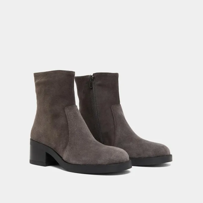 Women Lowboots With Heels Grey JONAK Ankle Boots Lowboots
