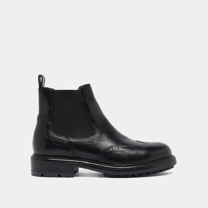 Women Lowboots With Notched Soles Black JONAK Ankle Boots Lowboots